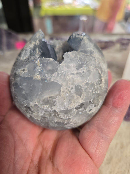 Celestite Cluster Geode Sphere C10