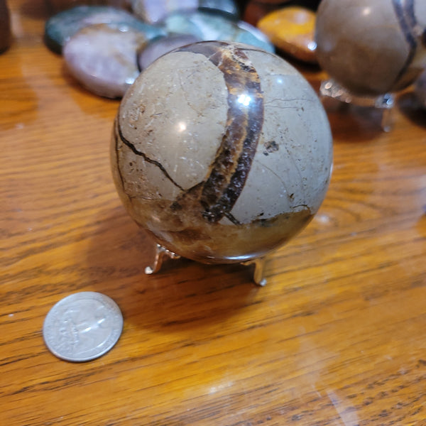 Septarian Agate Sphere AKA Dragon Egg SA3 60mm