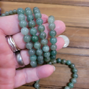 Gemstone Bracelets - Green Aventurine 8mm Bead Bracelet fits up to 7.5 in
